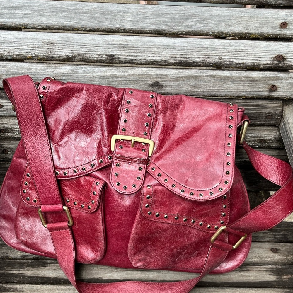 Kate Landry Leather Bag - Plum